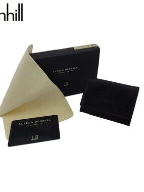 Dunhill Coin case black Women Authentic secondhand